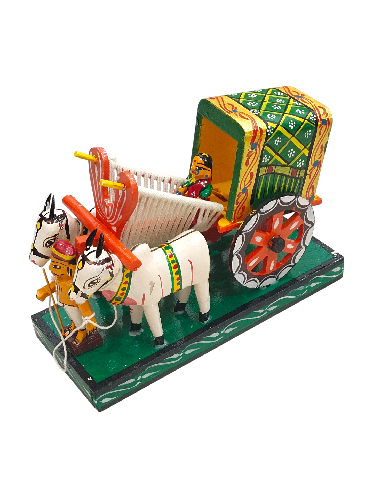 Handcrafted Kondapalli Bullock Cart (Goods) – Traditional Indian Village Wooden Toy