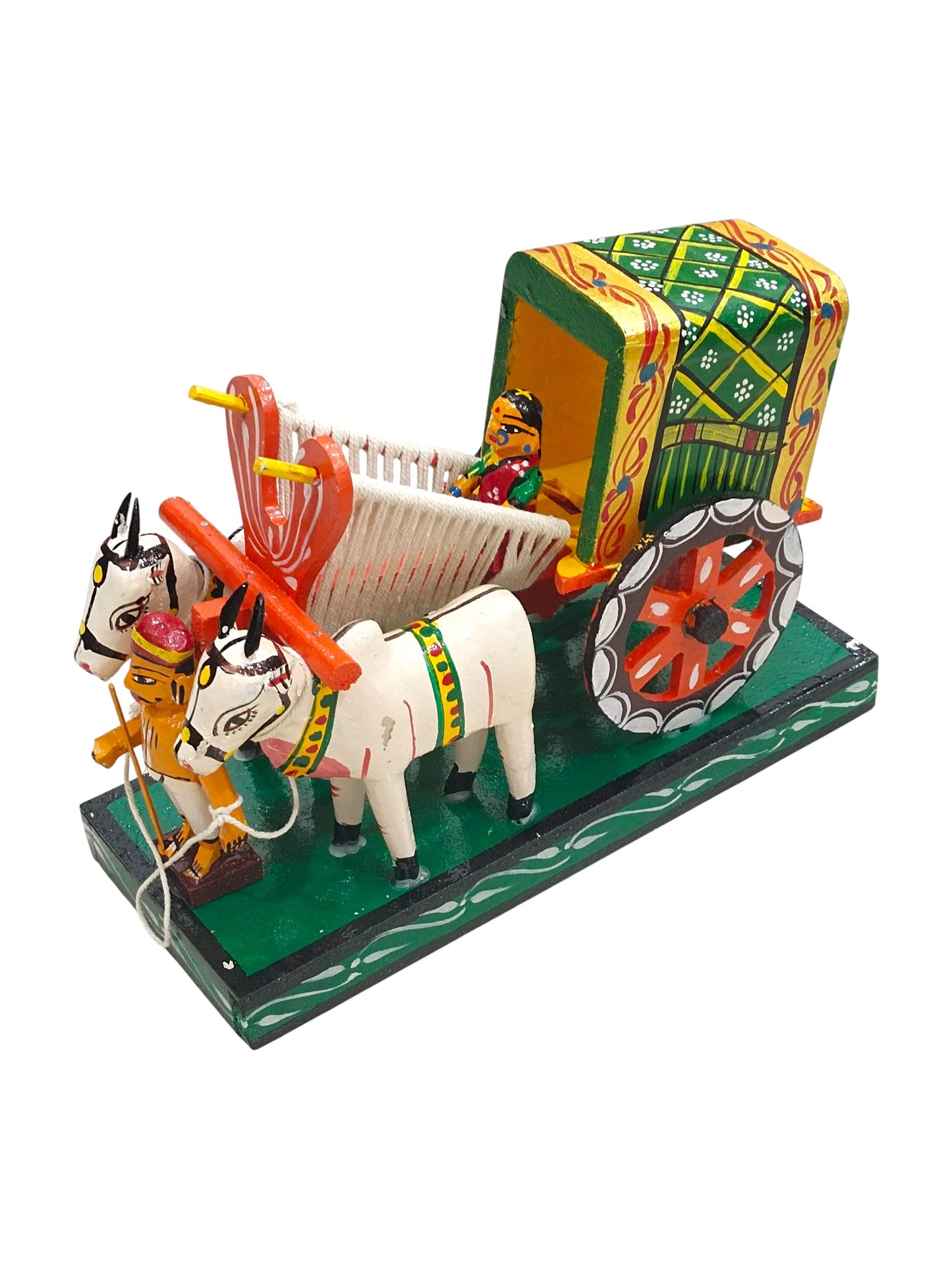 Handcrafted Kondapalli Bullock Cart (Goods) – Traditional Indian Village Wooden Toy