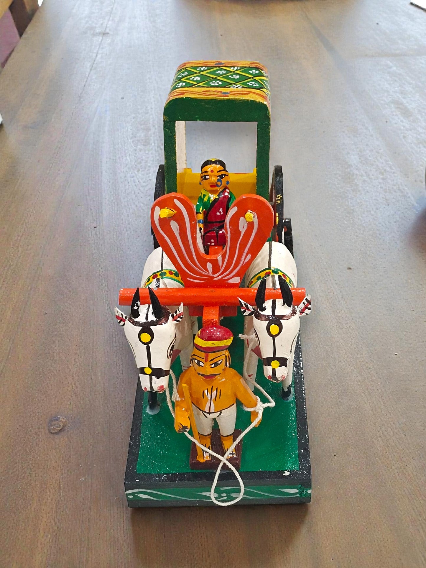 Handcrafted Kondapalli Bullock Cart (Goods) – Traditional Indian Village Wooden Toy
