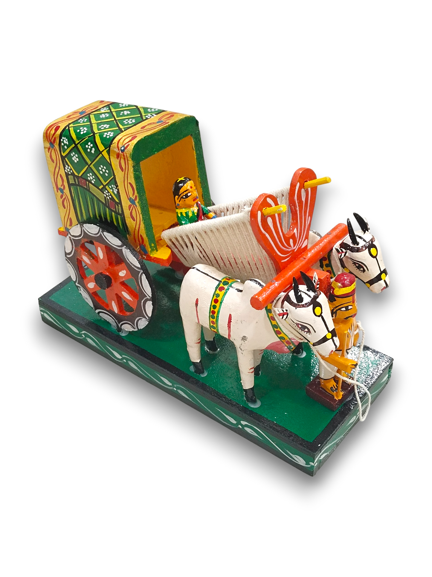 Handcrafted Kondapalli Bullock Cart (Goods) – Traditional Indian Village Wooden Toy