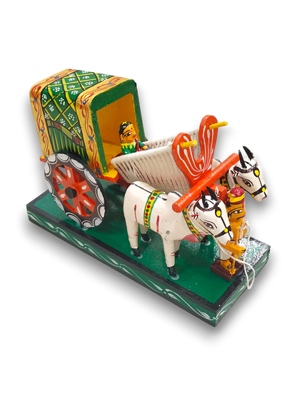 Handcrafted Kondapalli Bullock Cart (Goods) – Traditional Indian Village Wooden Toy