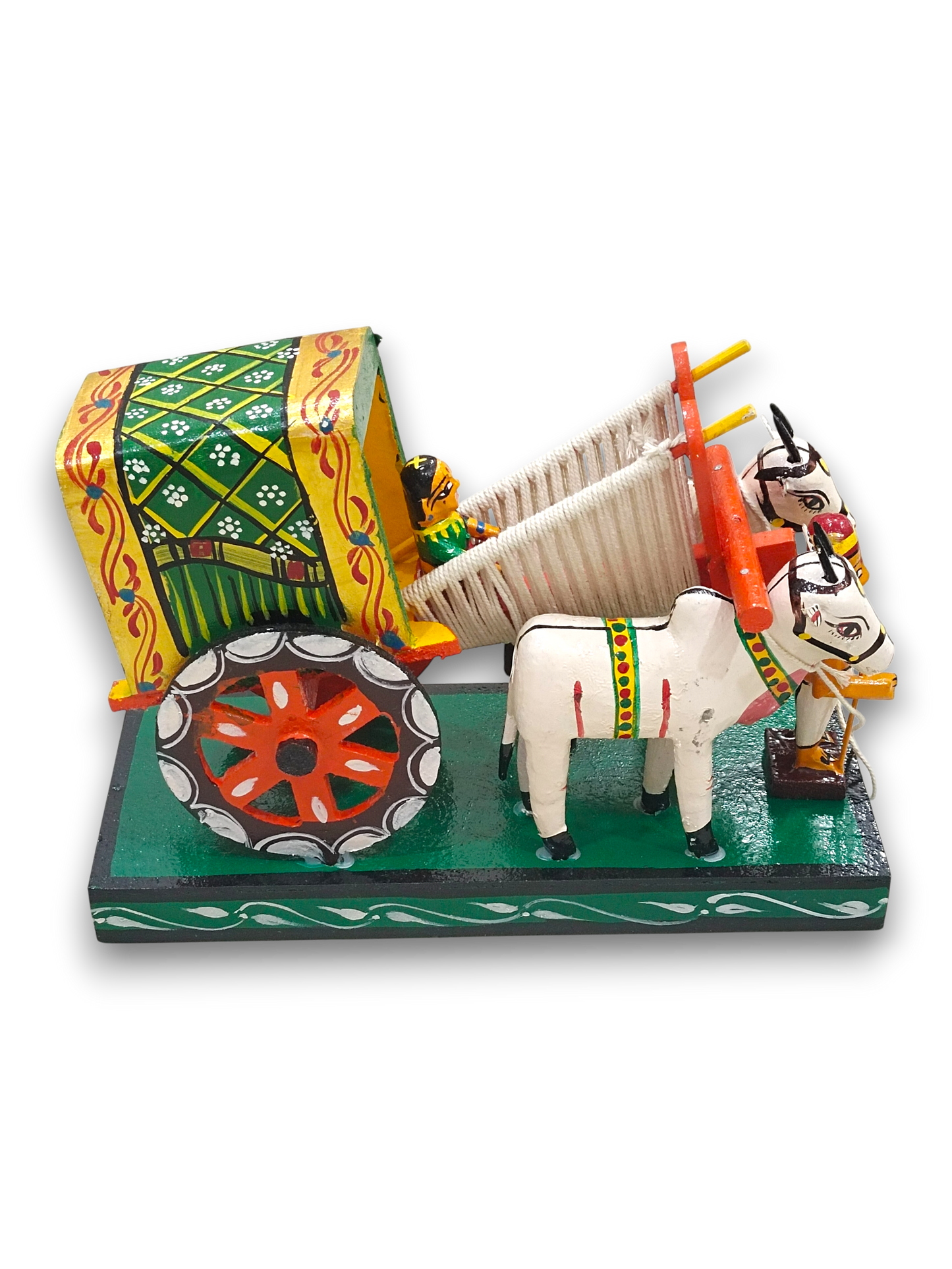 Handcrafted Kondapalli Bullock Cart (Goods) – Traditional Indian Village Wooden Toy