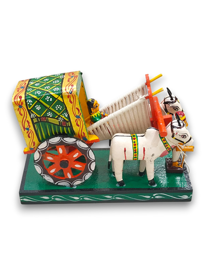 Handcrafted Kondapalli Bullock Cart (Goods) – Traditional Indian Village Wooden Toy