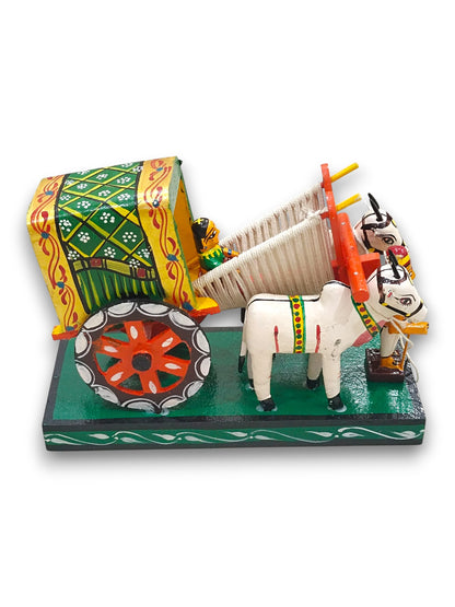Handcrafted Kondapalli Bullock Cart (Goods) – Traditional Indian Village Wooden Toy