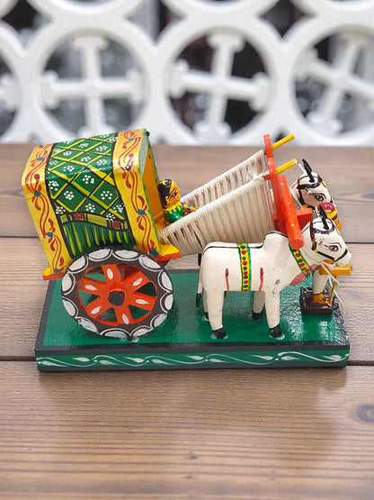 Handcrafted Kondapalli Bullock Cart (Goods) – Traditional Indian Village Wooden Toy