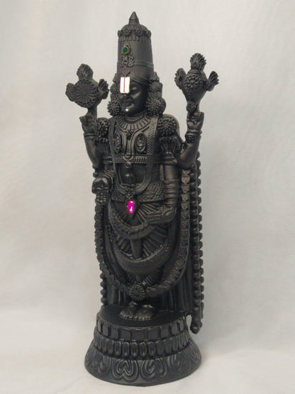Lord Venkateswara Black Murti - 12"