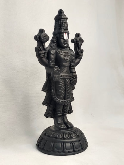 Lord Venkateswara Black Murti - 8"