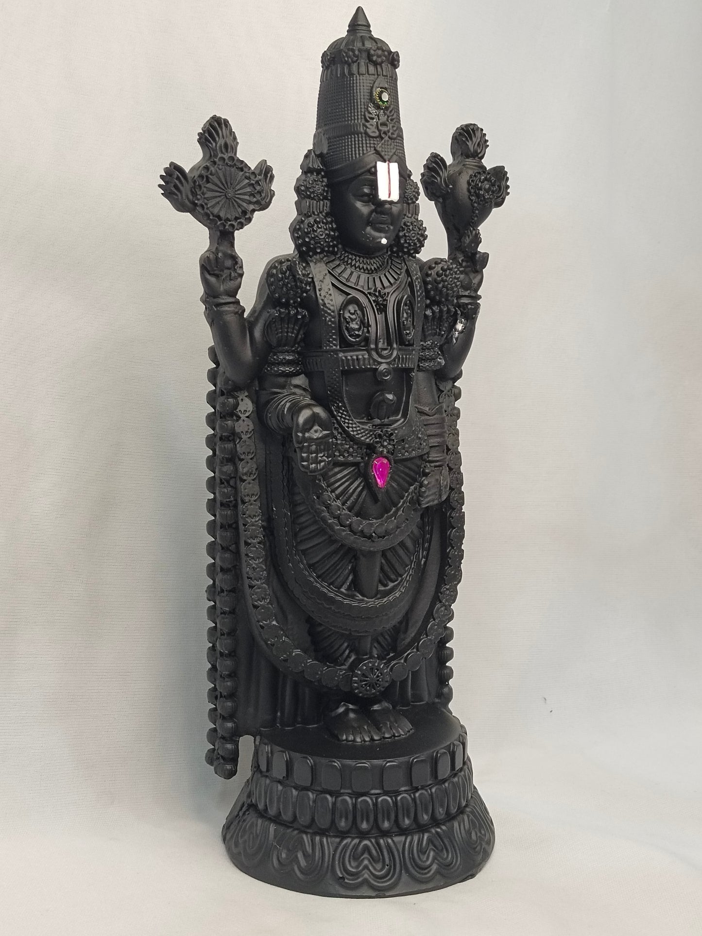Lord Venkateswara Black Murti - 12"