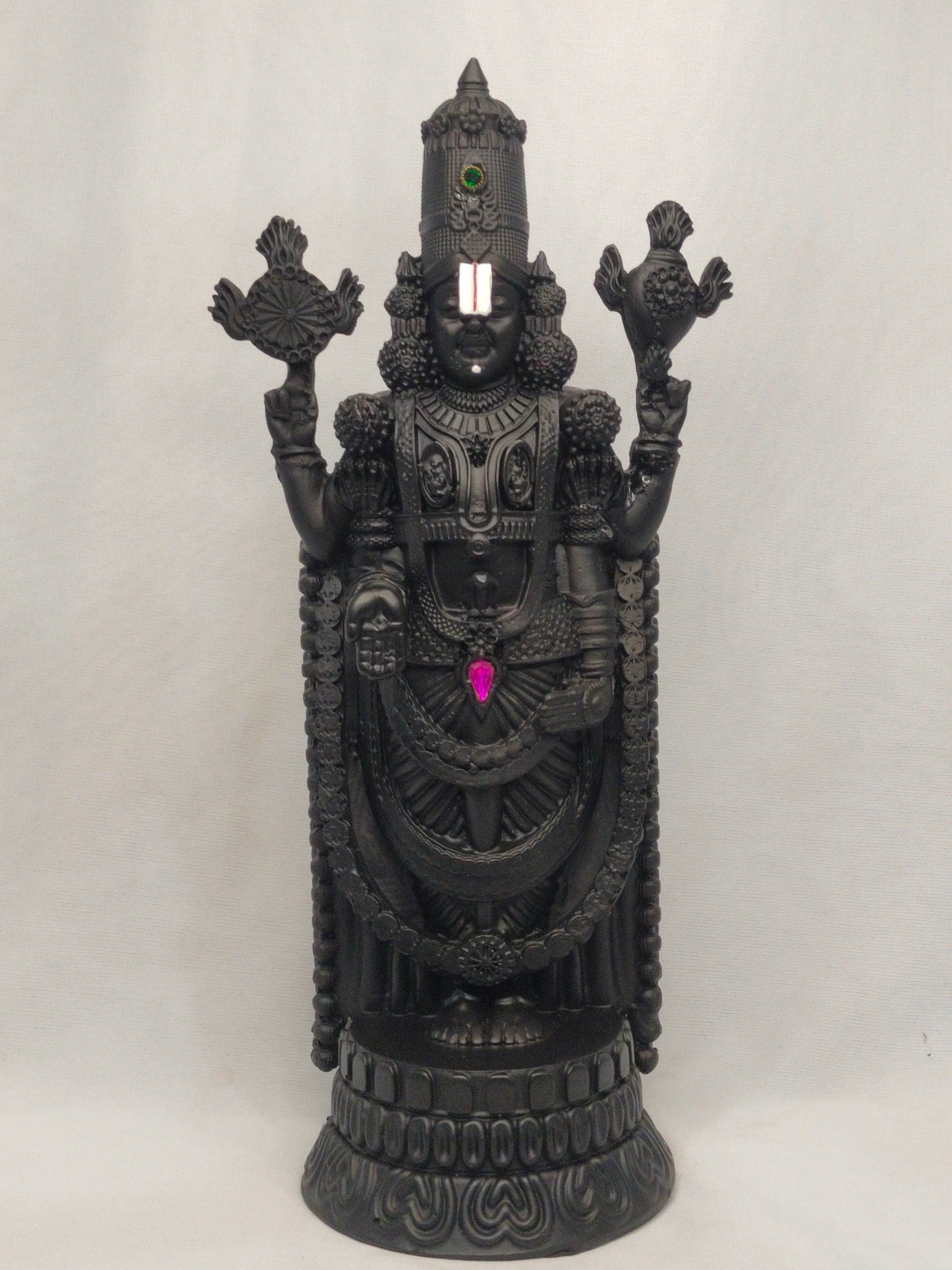 Lord Venkateswara Black Murti - 12"