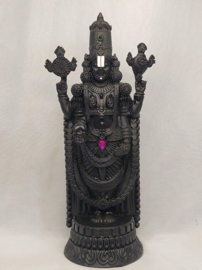 Lord Venkateswara Black Murti - 12"