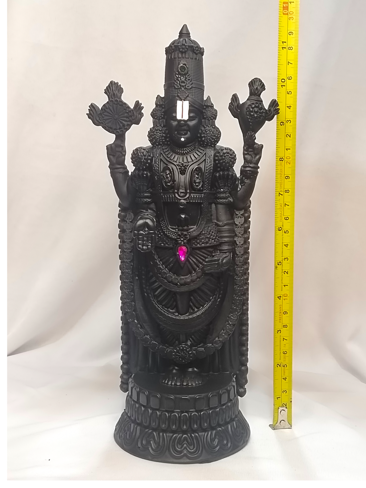 Lord Venkateswara Black Murti - 12"