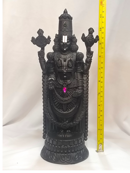 Lord Venkateswara Black Murti - 12"